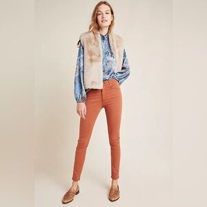 AG Orange Farrah Skinny Ankle Jeans